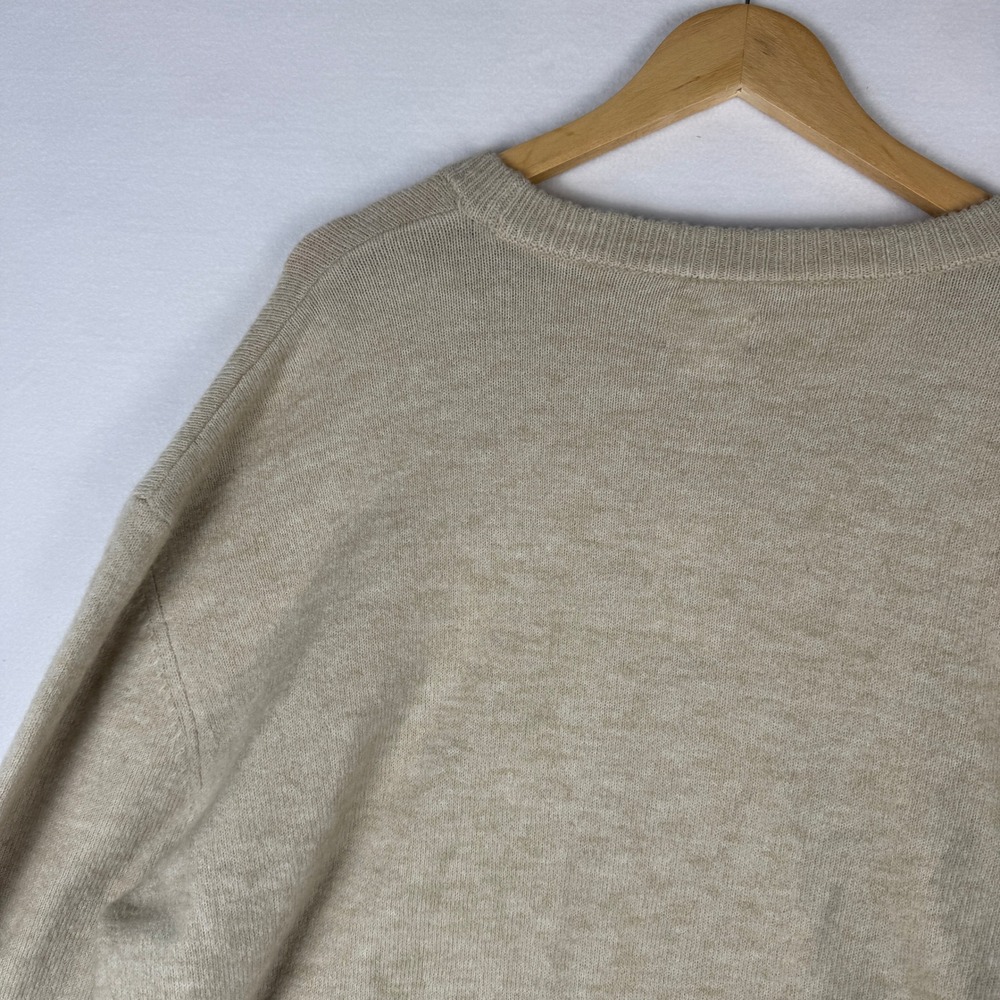 Mode of One Mens Dark Ecru Crew Neck Sweater XL New 100195026MN Beige Fine Knit - Picture 13 of 16
